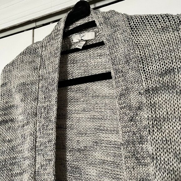 Joie Sona Open Front Cardigan Heather Gray Fringe Hem Poncho XXS Linen blend - Picture 3 of 8